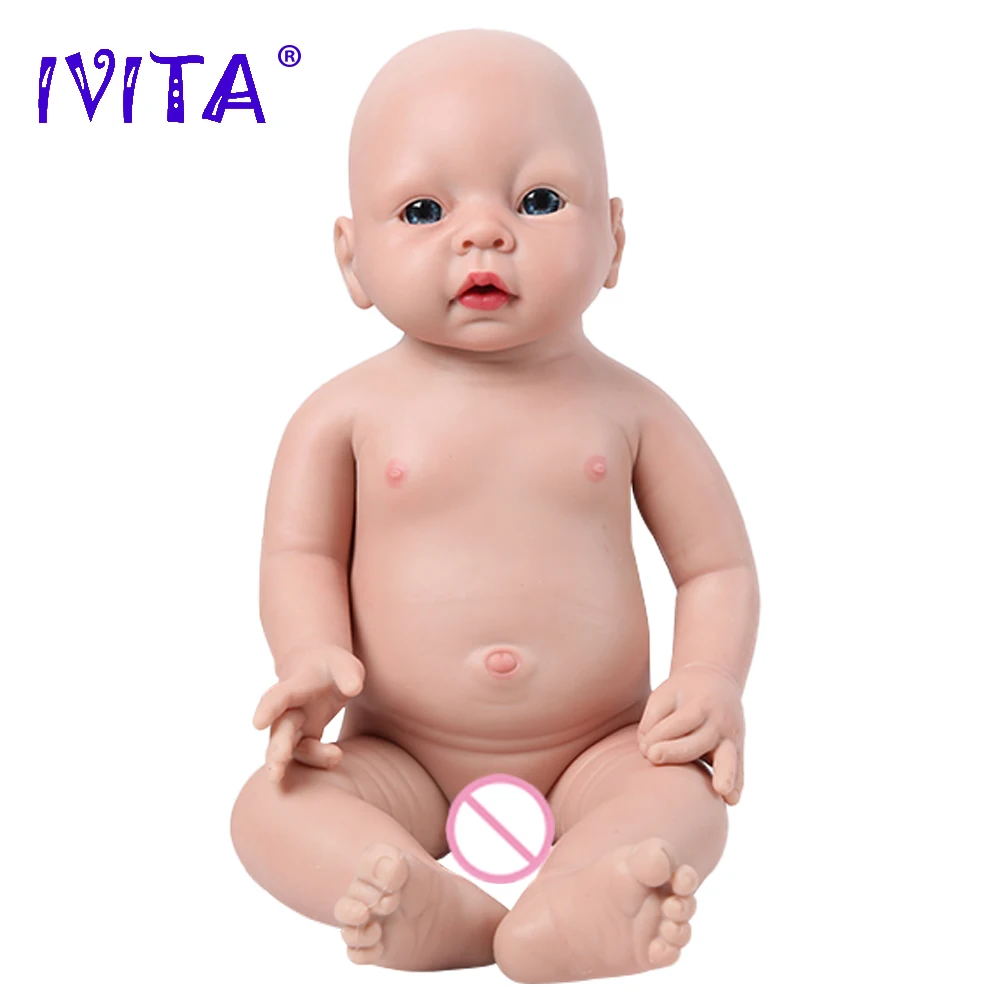 IVITA WB1506 20inch 3200g 100% Silicone Reborn Baby Doll Realistic Unpainted Soft Dolls Boy Bebe Toys with Clothes Children Gift