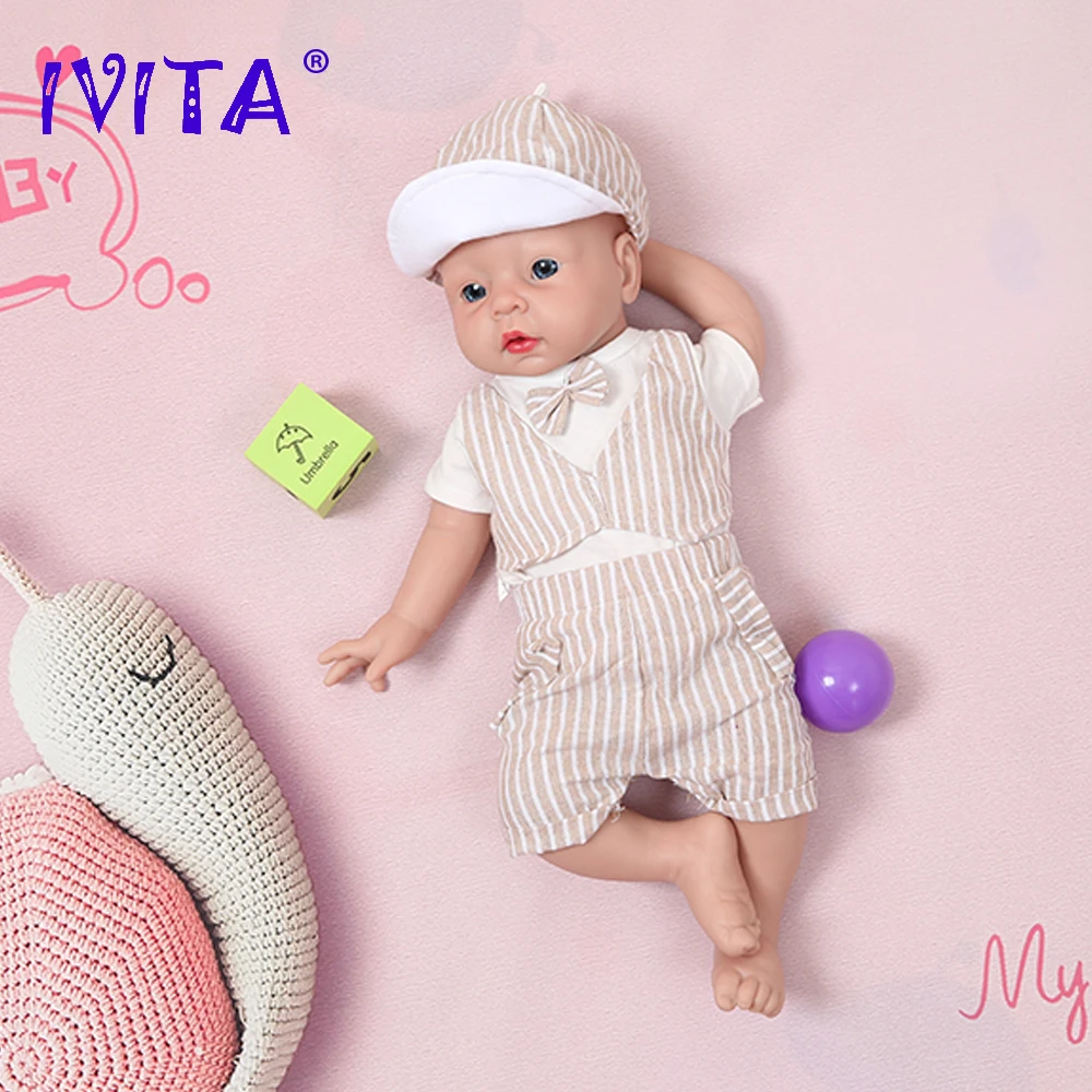 IVITA WB1506 20inch 3200g 100% Silicone Reborn Baby Doll Realistic Unpainted Soft Dolls Boy Bebe Toys with Clothes Children Gift