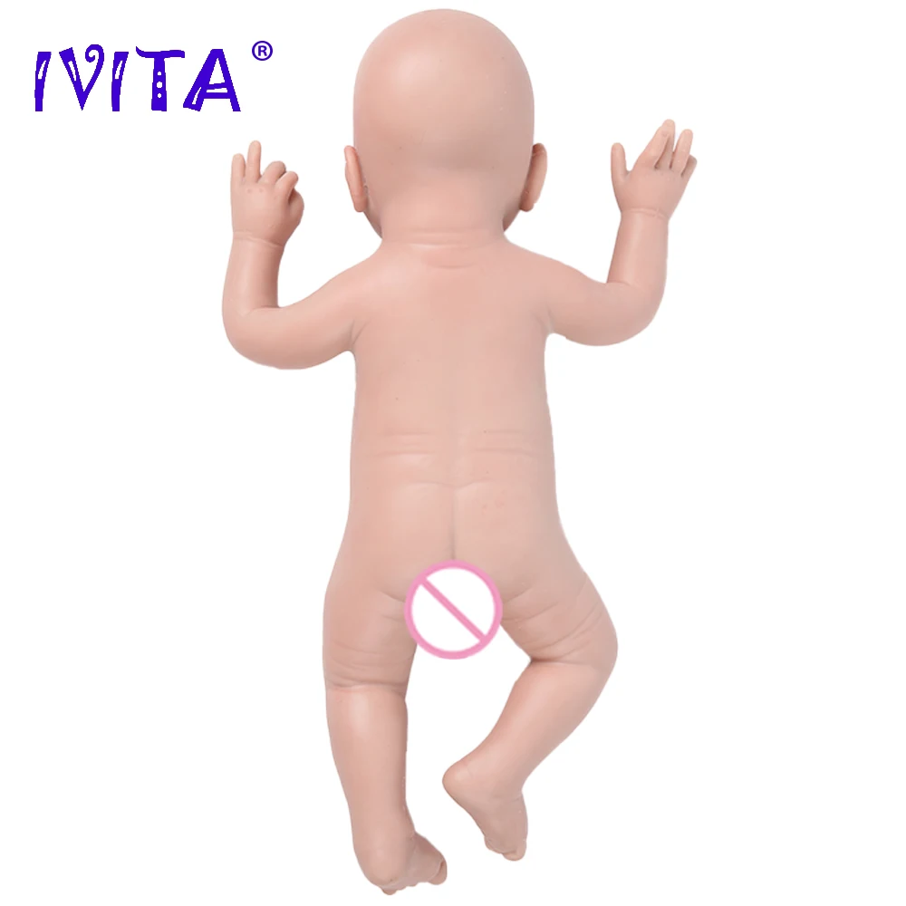 IVITA WB1506 20inch 3200g 100% Silicone Reborn Baby Doll Realistic Unpainted Soft Dolls Boy Bebe Toys with Clothes Children Gift