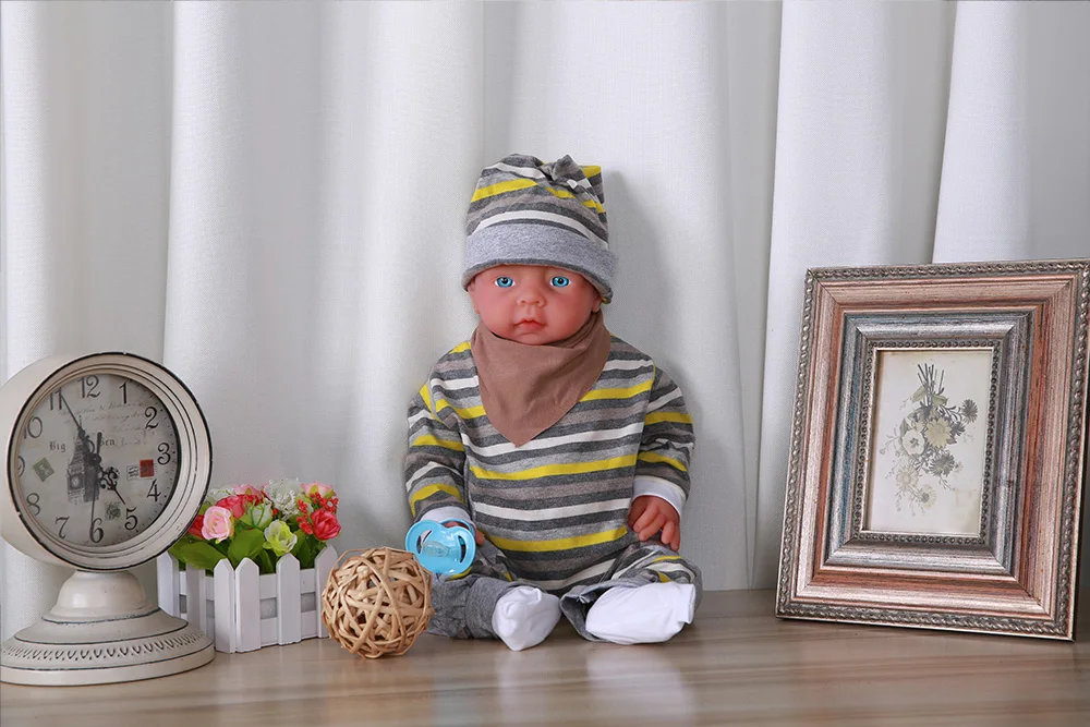 IVITA WB1506 20inch 3200g 100% Silicone Reborn Baby Doll Realistic Unpainted Soft Dolls Boy Bebe Toys with Clothes Children Gift