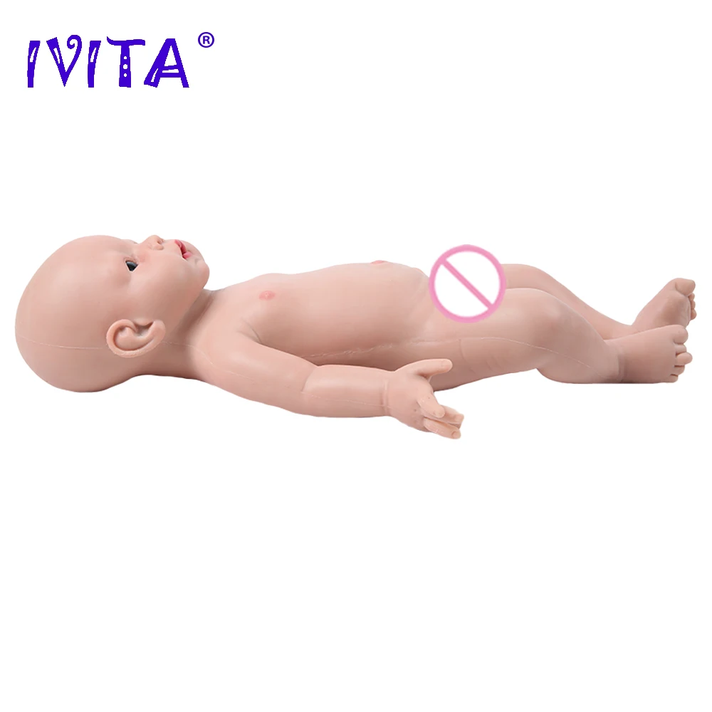 IVITA WB1506 20inch 3200g 100% Silicone Reborn Baby Doll Realistic Unpainted Soft Dolls Boy Bebe Toys with Clothes Children Gift