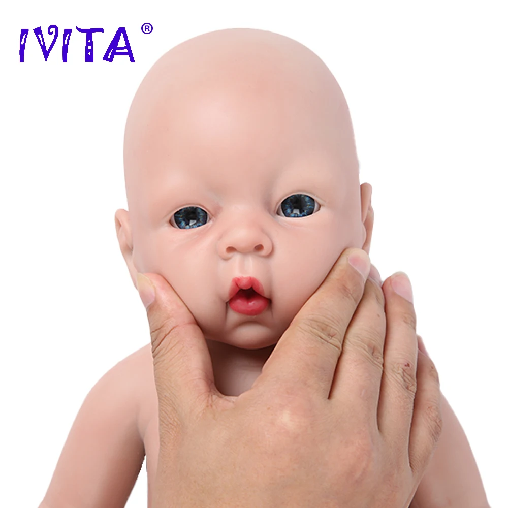 IVITA WB1506 20inch 3200g 100% Silicone Reborn Baby Doll Realistic Unpainted Soft Dolls Boy Bebe Toys with Clothes Children Gift