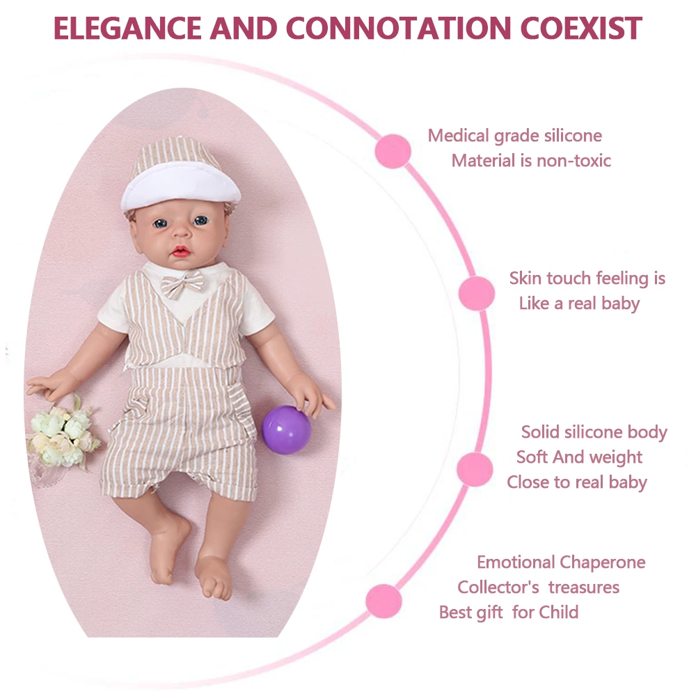 IVITA WB1506 20inch 3200g 100% Silicone Reborn Baby Doll Realistic Unpainted Soft Dolls Boy Bebe Toys with Clothes Children Gift