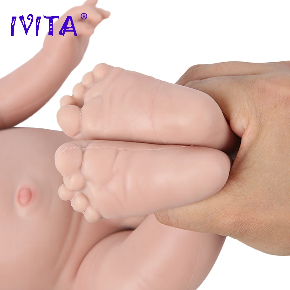 IVITA WB1506 20inch 3200g 100% Silicone Reborn Baby Doll Realistic Unpainted Soft Dolls Boy Bebe Toys with Clothes Children Gift