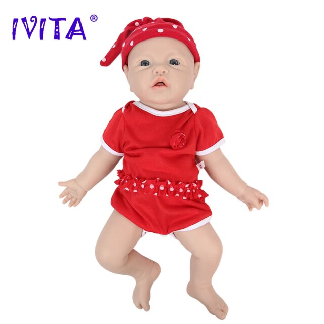 IVITA WG1526 43cm 2.69kg 100% Full Body Silicone Reborn Baby Girl Doll  Realistic Dolls Unpainted DIY Blank Babe Children Toys - Image 6