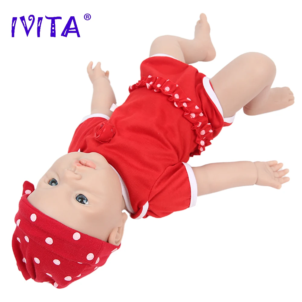 IVITA WG1526 43cm 2.69kg 100% Full Body Silicone Reborn Baby Girl Doll  Realistic Dolls Unpainted DIY Blank Babe Children Toys