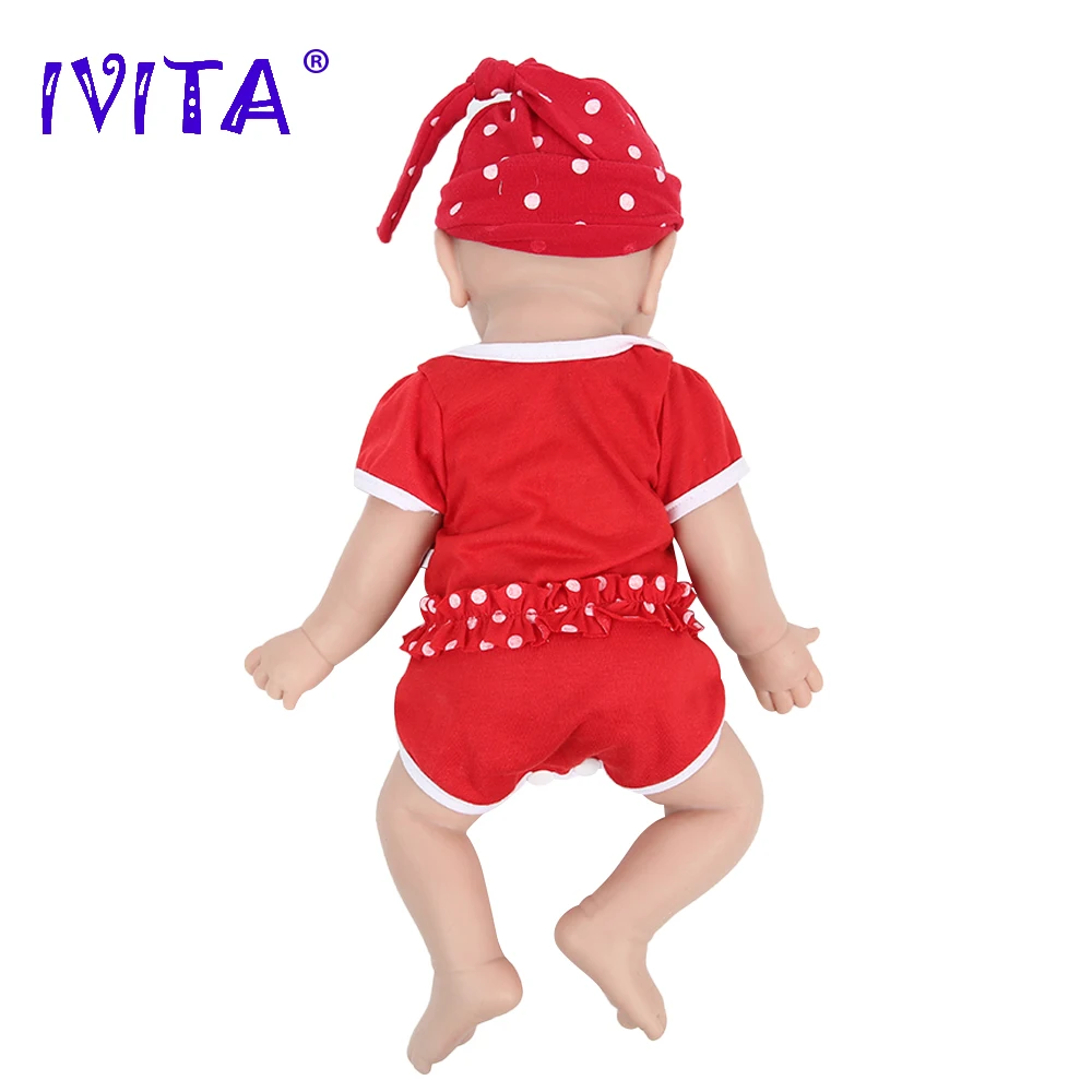 IVITA WG1526 43cm 2.69kg 100% Full Body Silicone Reborn Baby Girl Doll  Realistic Dolls Unpainted DIY Blank Babe Children Toys