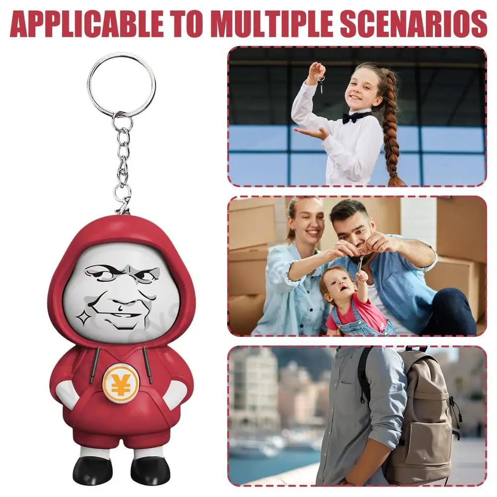 Face Changing Doll Funny Doll Pendant With Keychain 3.82 Inches Unique Faces Changing Pendant Doll For Car Studio Home