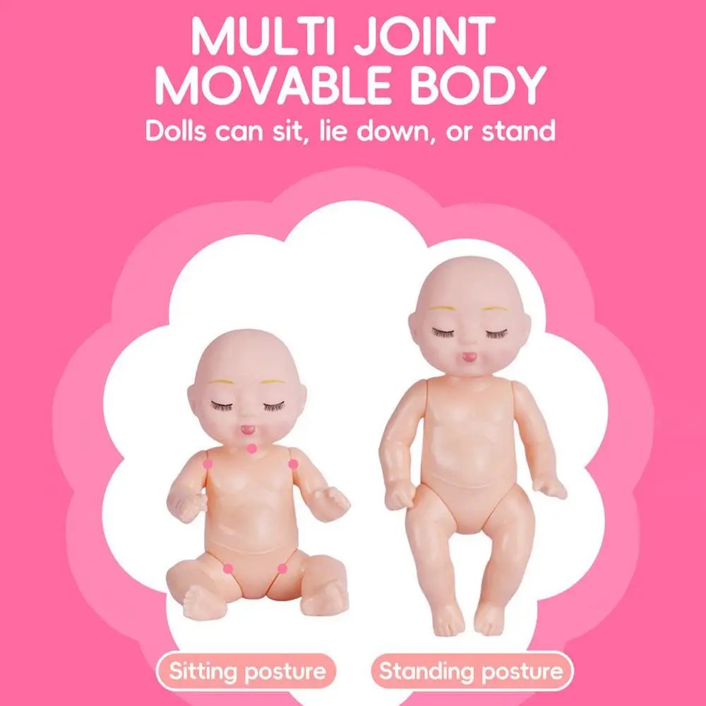 Tiny Reborn Dolls Full Body Toys Realistic Sleeping Kid 6X Poseable Doll Toys With Clothes Children Doll For Collectors And Kids