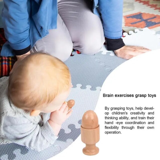 Interlocking Discs Toy Montessori Natural Beech Round Wood Baby Developmental Toys For Early Education Home Infant Toddle Gifts - Image 2