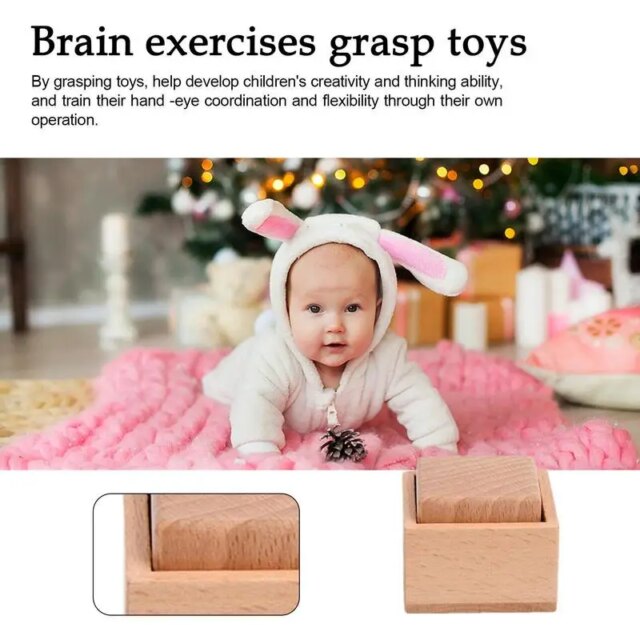 Interlocking Discs Toy Montessori Natural Beech Round Wood Baby Developmental Toys For Early Education Home Infant Toddle Gifts - Image 3