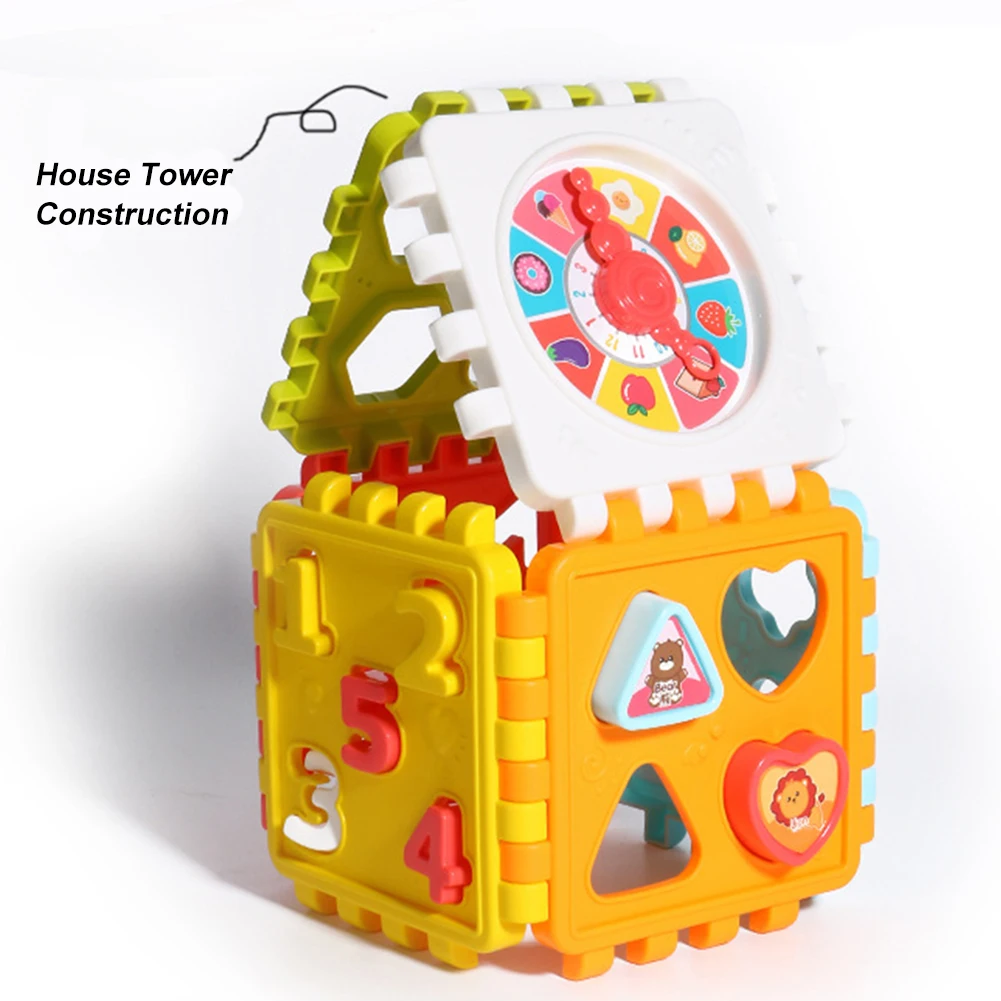 Toddler Activity Cube Shape Number Sorting Toys Kids Shape Matching Number Sorter Game Baby Montessori Educational Toys