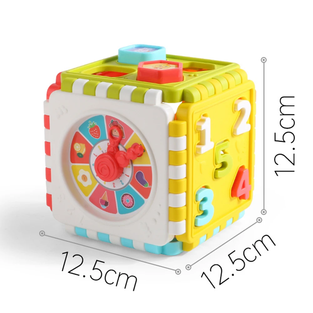 Toddler Activity Cube Shape Number Sorting Toys Kids Shape Matching Number Sorter Game Baby Montessori Educational Toys