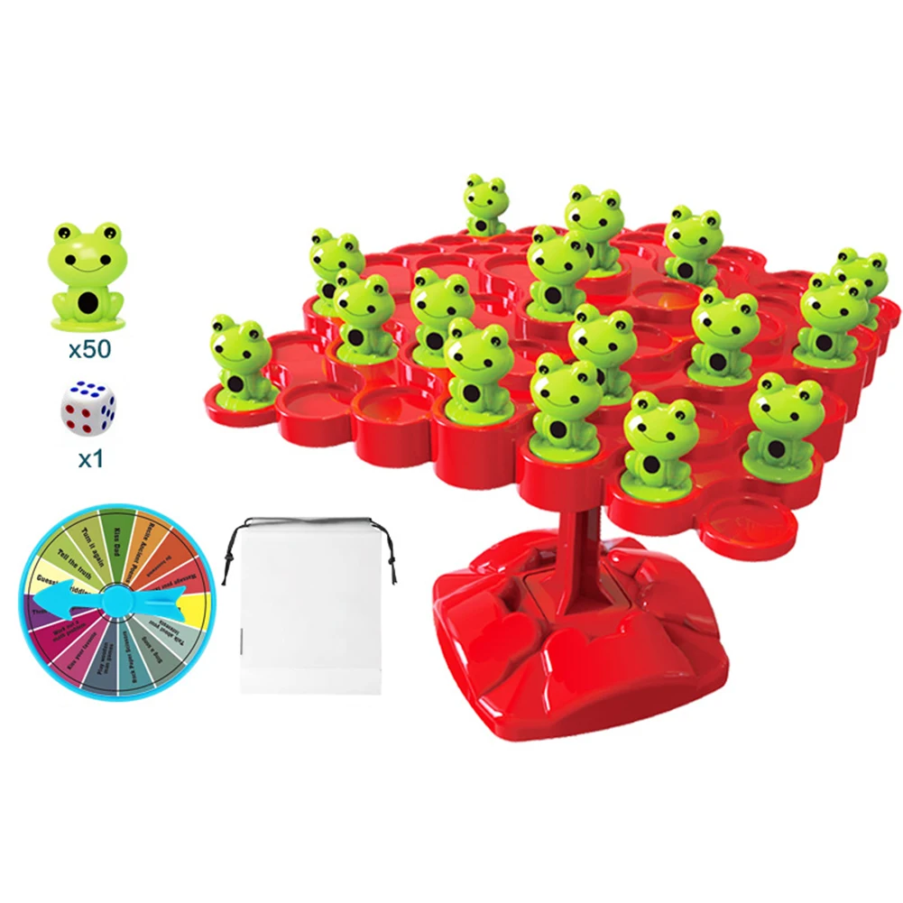 Montessori Frog Balance Tree Fun Educational Plastic Kids Learning Toys Parent-child Interactive Math Game Toys Two-player Kits