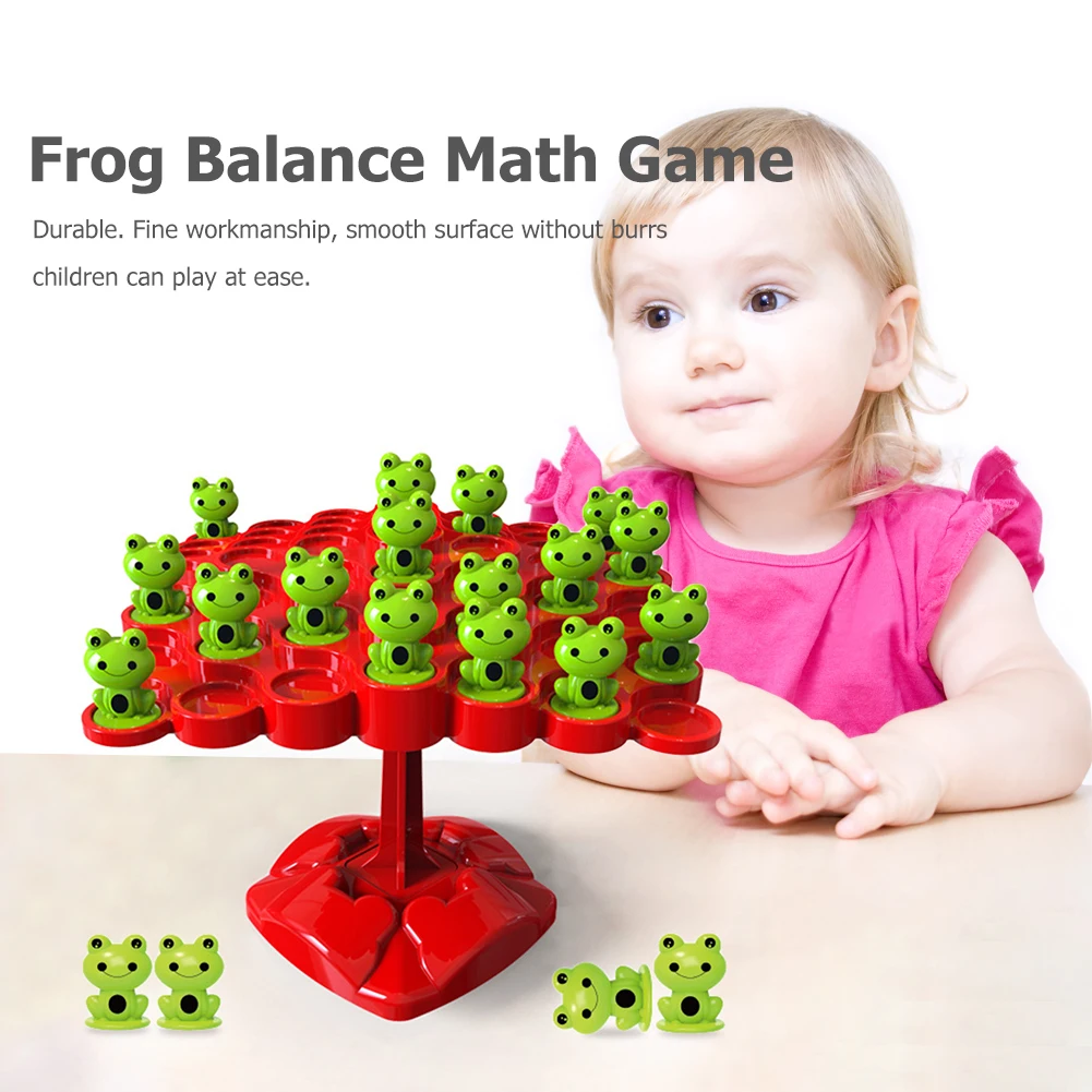 Montessori Frog Balance Tree Fun Educational Plastic Kids Learning Toys Parent-child Interactive Math Game Toys Two-player Kits