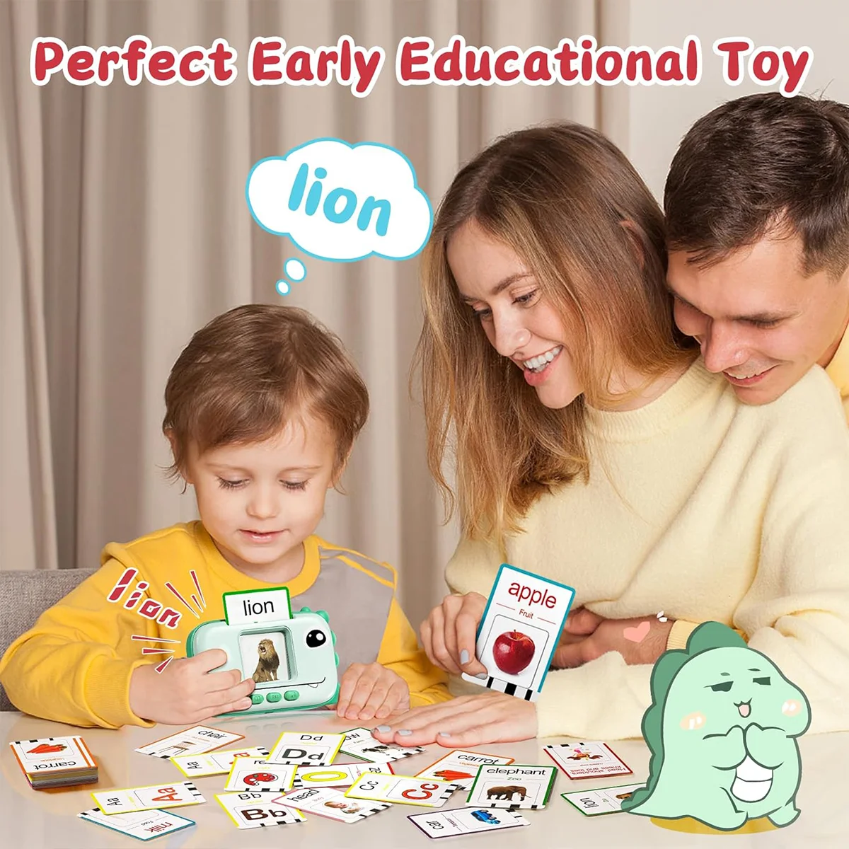 1-3 year old child Talk flash card learning toy, Autism Pocket Speech Therapy, 160 word Montessori toy, Christmas Birthday Gift,