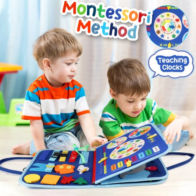 Busy Board Sensory Activity - Montessori Toys Airplane Travel Essentials Road Trip Games Quiet Book Birthday Gifts Learning Toy - Image 5