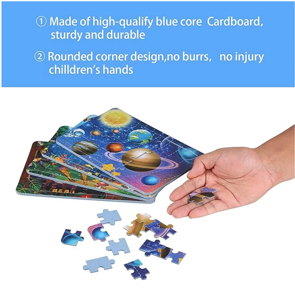 32 Piece Jigsaw Puzzle for Kids Montessori 3D Puzzle Cartoon Animal Jigsaw Puzzle Board Game Kids  Early Educational Toys Gifts