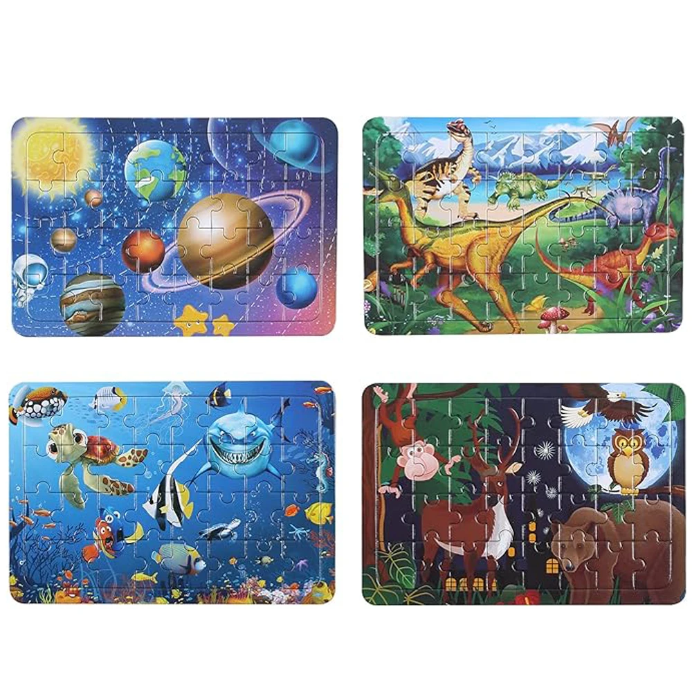 32 Piece Jigsaw Puzzle for Kids Montessori 3D Puzzle Cartoon Animal Jigsaw Puzzle Board Game Kids  Early Educational Toys Gifts