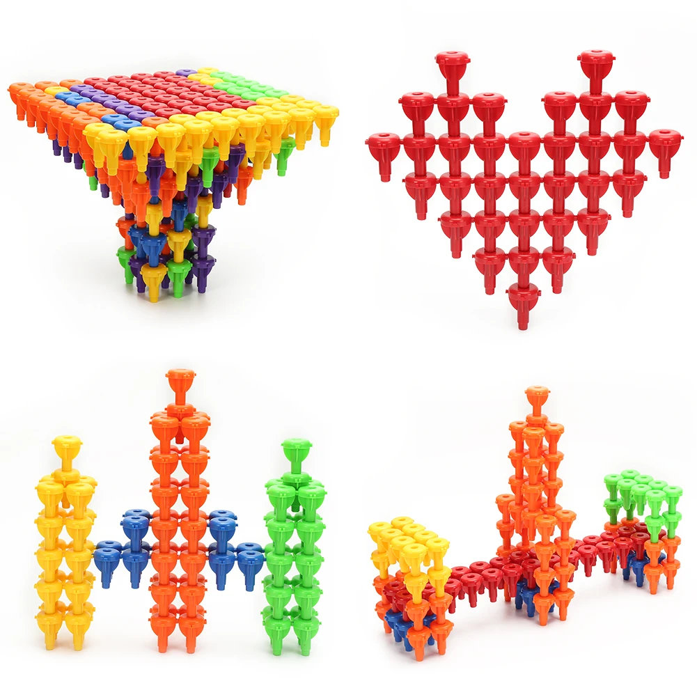 Building Block Set Montessori Occupational Therapy Fine Motor Toy for Toddlers and Preschoolers for Color Recognition Counting