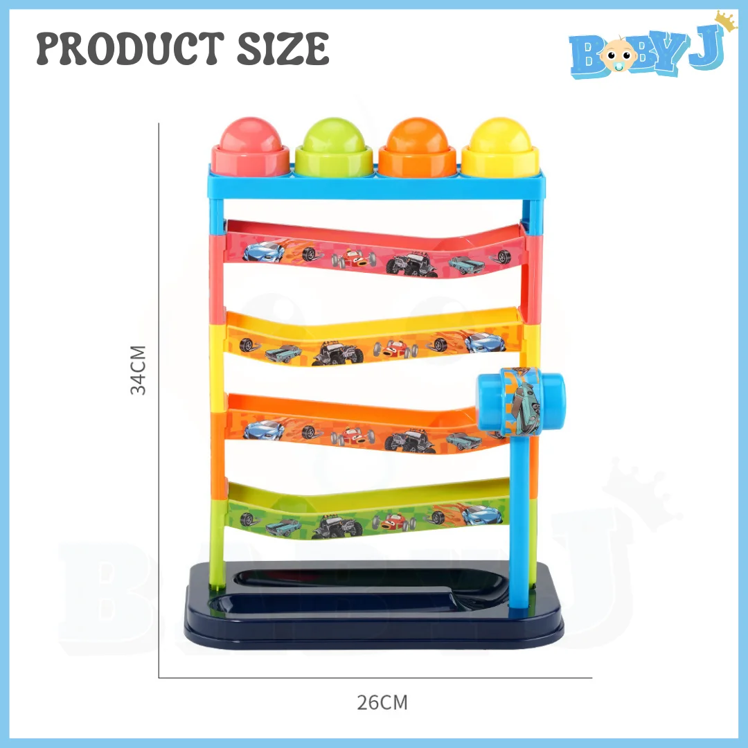 Colorful Track Slide Rolling Ball Ramp Toy Set Early Education Puzzle Tapping Toy Montessori Toy Fun Gift For Boys And Girls