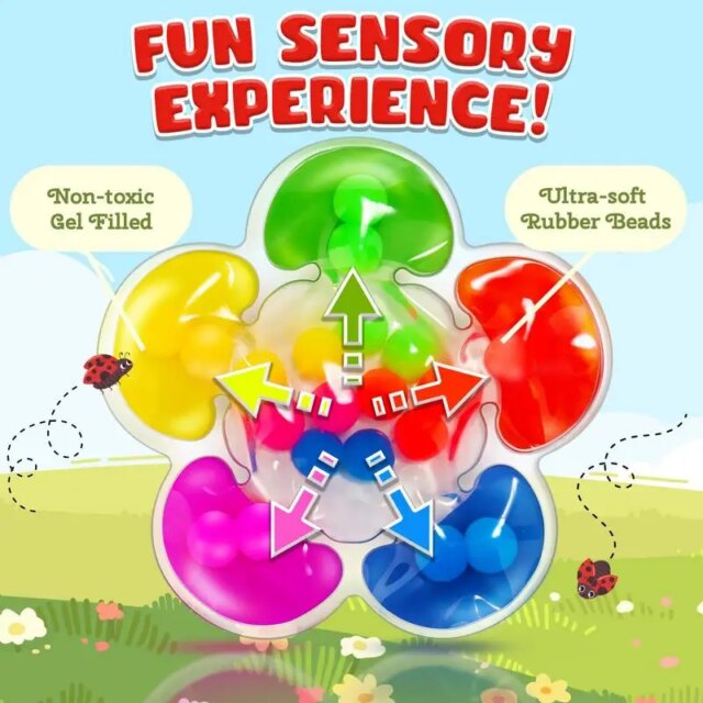 Color Sorting Toys Flower shape Fidget Game Children Montessori Educational Sensory Toy for Kids Girls Boys Adults parties gifts