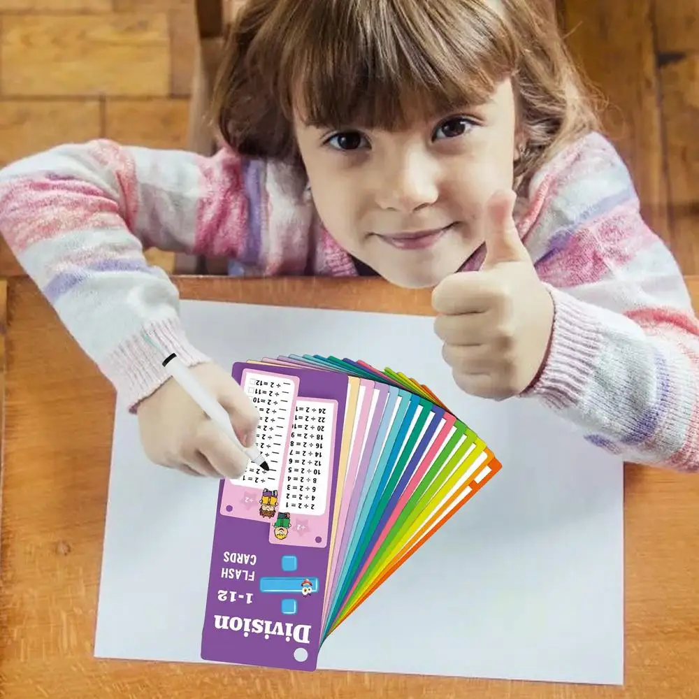 15 pieces Math Flash Cards for Learning Multiplication Division Flash Cards Interactive Math Practice Training Tool Montessori