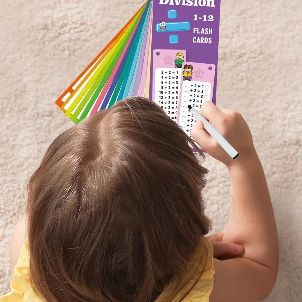 15 pieces Math Flash Cards for Learning Multiplication Division Flash Cards Interactive Math Practice Training Tool Montessori