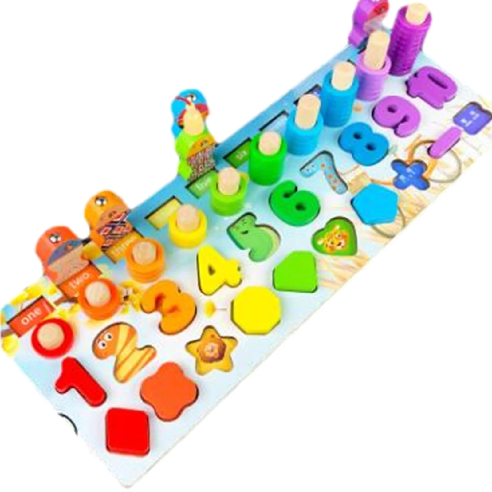 Montessori Educational Wooden Toys for Kids Montessori Toys Board Math Fishing Montessori Toys Educational for 1 2 3 Years Old