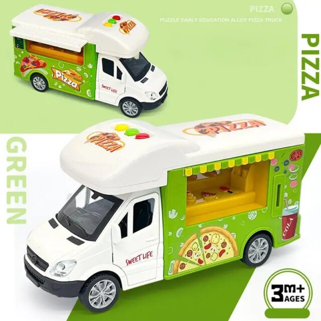 Ice Cream Car Modle Pretend Play Toys Cart House Brain Activity Early Education Game Kids Montessori Toy Childrens Birthday Gift - Image 2