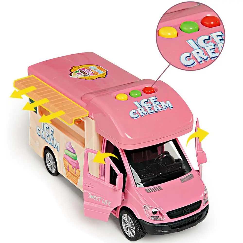 Ice Cream Car Modle Pretend Play Toys Cart House Brain Activity Early Education Game Kids Montessori Toy Childrens Birthday Gift