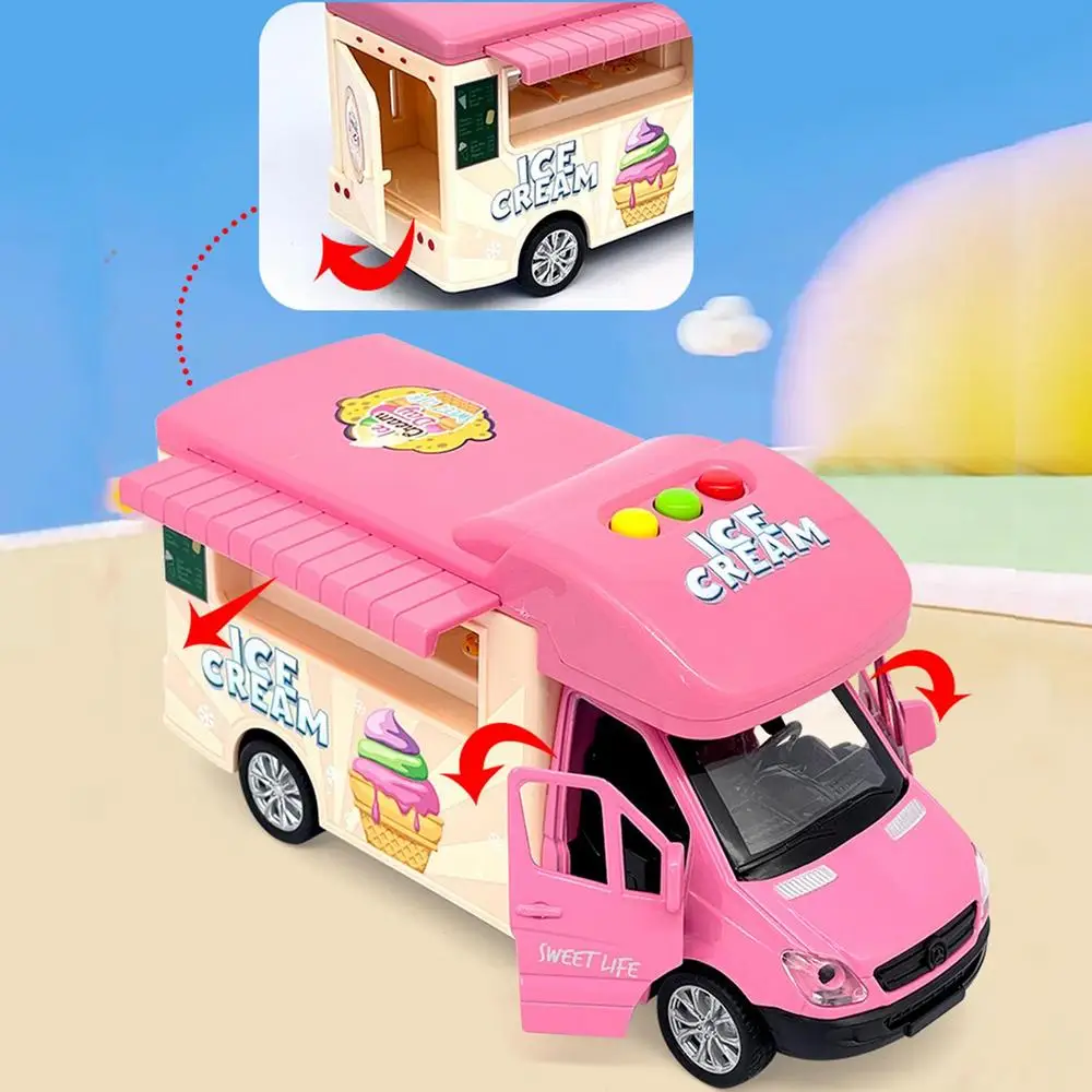 Ice Cream Car Modle Pretend Play Toys Cart House Brain Activity Early Education Game Kids Montessori Toy Childrens Birthday Gift