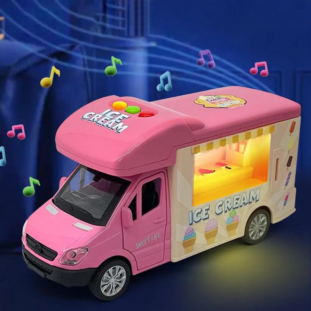 Ice Cream Car Modle Pretend Play Toys Cart House Brain Activity Early Education Game Kids Montessori Toy Childrens Birthday Gift