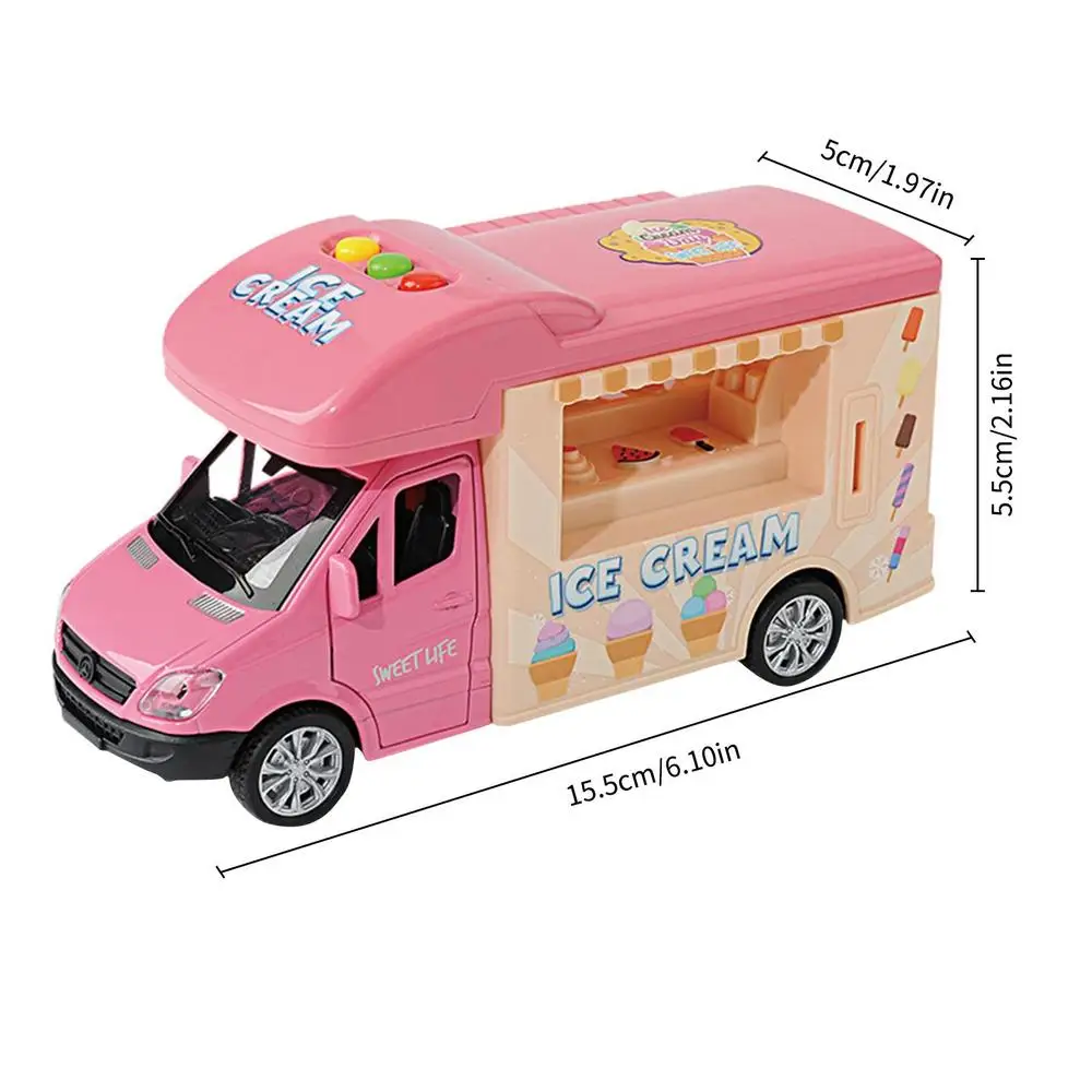 Ice Cream Car Modle Pretend Play Toys Cart House Brain Activity Early Education Game Kids Montessori Toy Childrens Birthday Gift