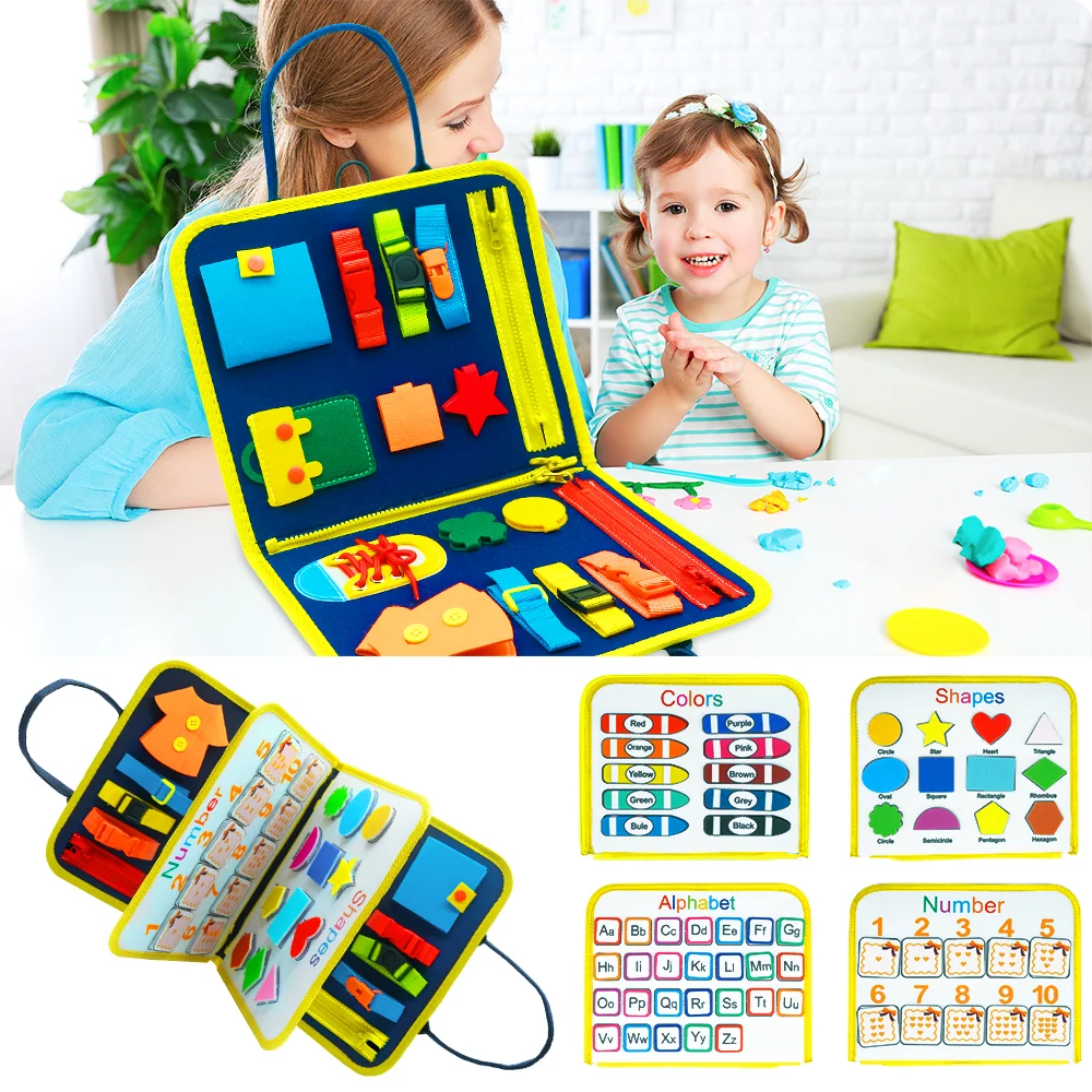 Multiple Themes Busy Books for Toddlers Montessori Baby Busy Board Felt Children Hand Autism Toys Preschool Sensory Learning Toy