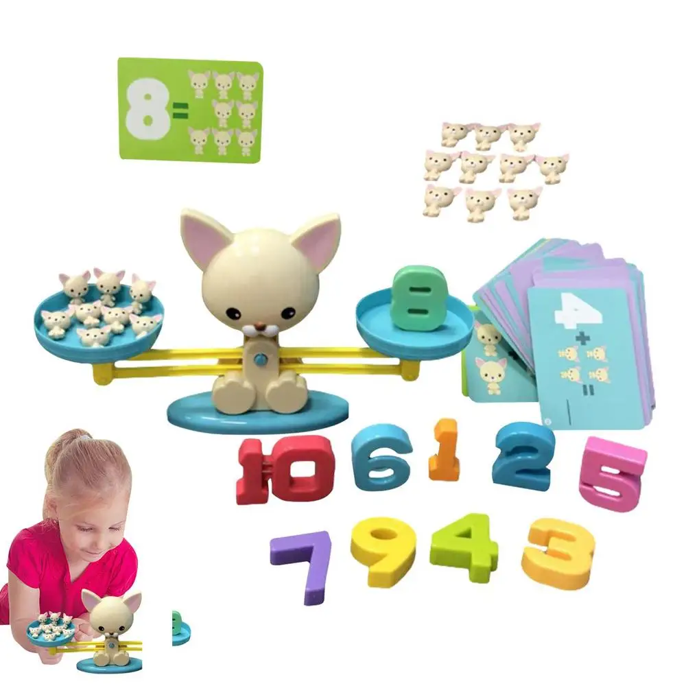 Montessori Math Toy Animal Balance Scale Educational Math Balancing Scale Number Board Game Kids Learning Toys