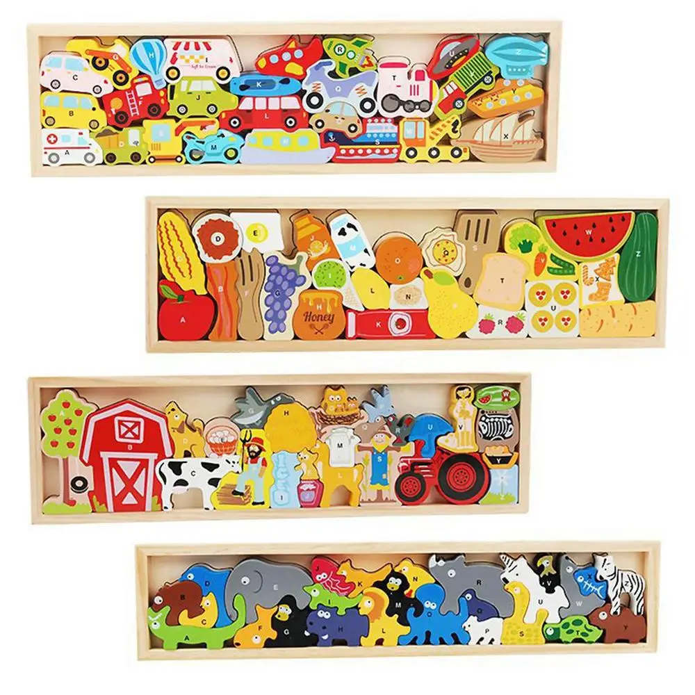 Wooden Stacked Toy Montessori Puzzles For Kids Sort Toddler Learning Toys Developmental Educational Game Set Nesting Stacking