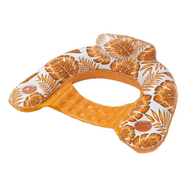 Pool Floaties For Adults U-Shaped Inflatable Pool Floaties In Tropical Rainforest Theme Decorative Lightweight Pool And Sea Toys