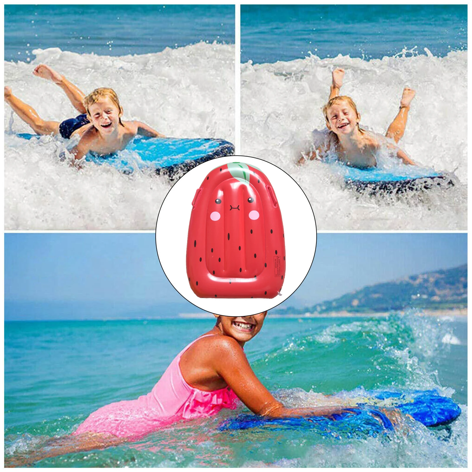 Summer Inflatable Boards Fruit Shape Pool Float Mat With Handle Swimming Ring For Adult Children Water Party Toys Air Mattress