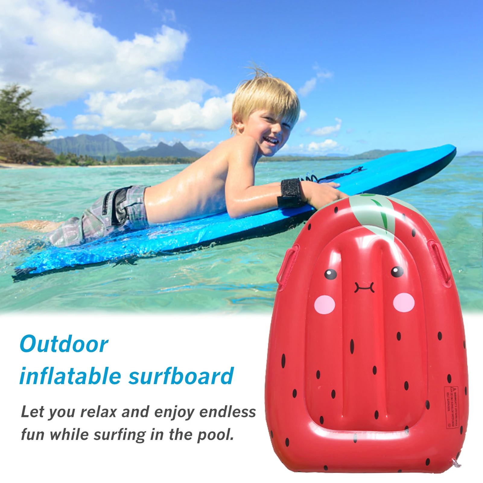 Summer Inflatable Boards Fruit Shape Pool Float Mat With Handle Swimming Ring For Adult Children Water Party Toys Air Mattress