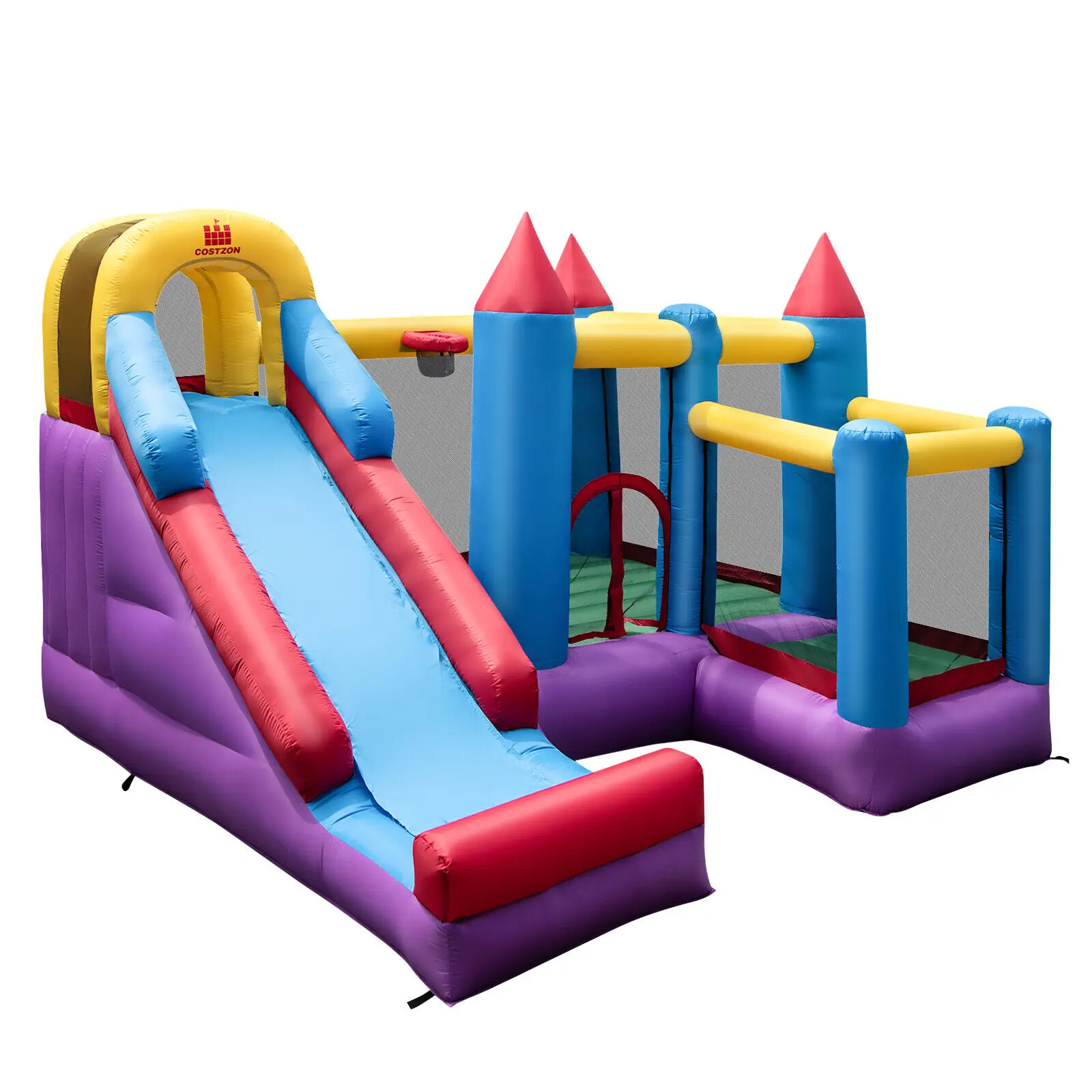 Babyjoy Inflatable Bounce House 5-in-1 Inflatable Bouncer Indoor&Outdoor Blower Not Excluded