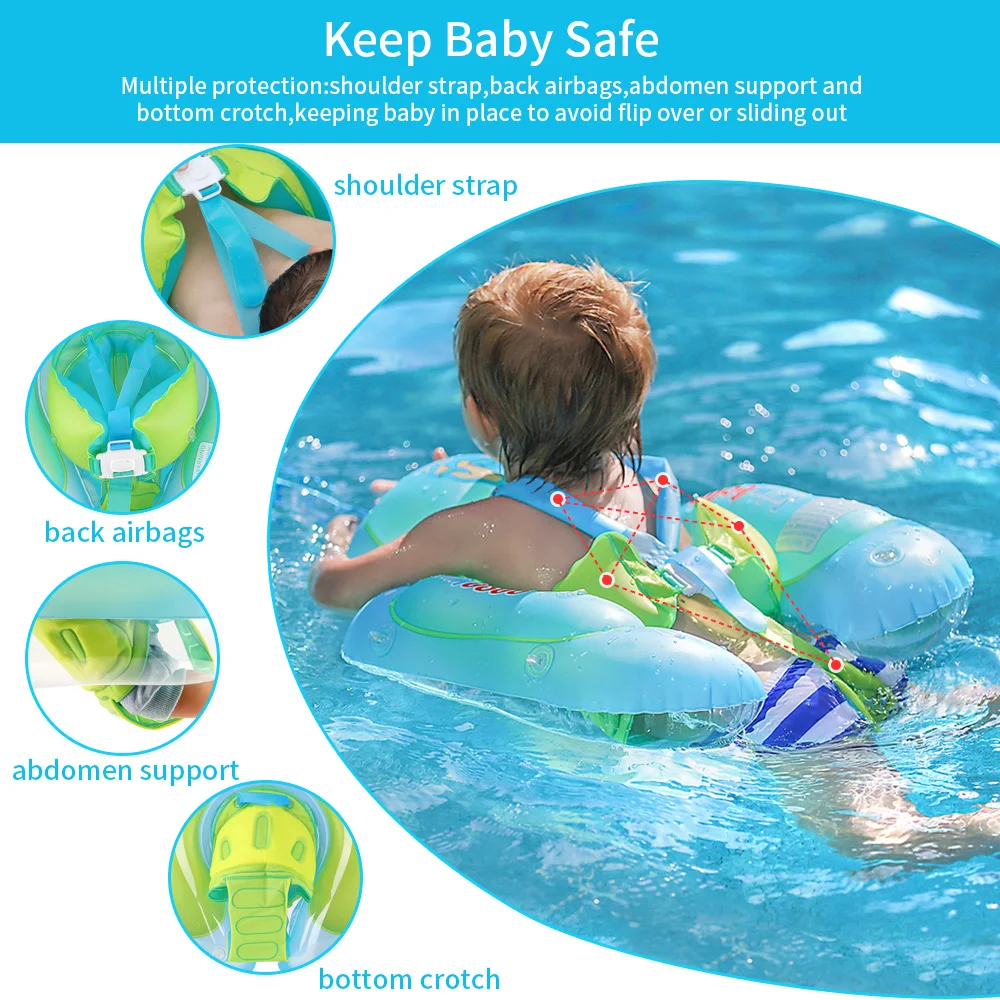 Swimbobo Swimming Float Inflatable Infant Floating Ring Thicken Pvc Kids Swim Pool Accessories Circle Bathing Summer Toys