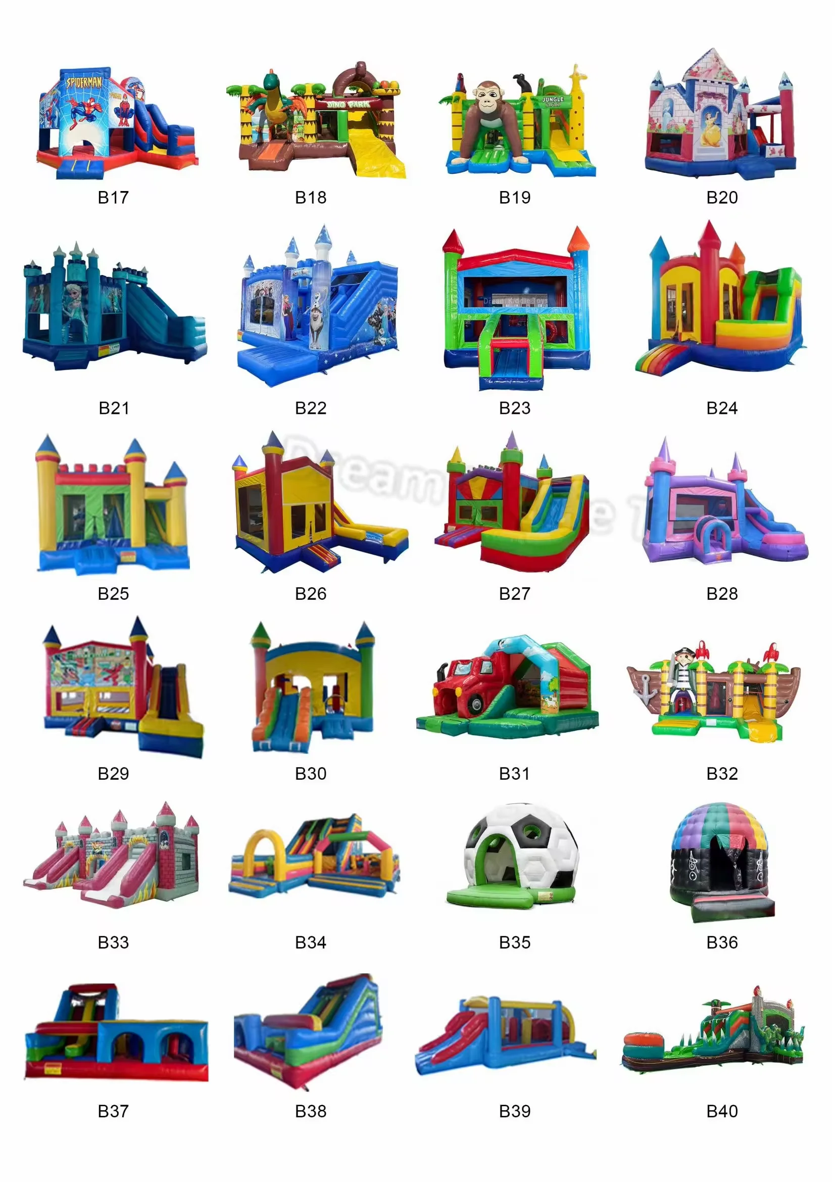 Popular rental activity white inflatable bouncer mini children's inflatable castle