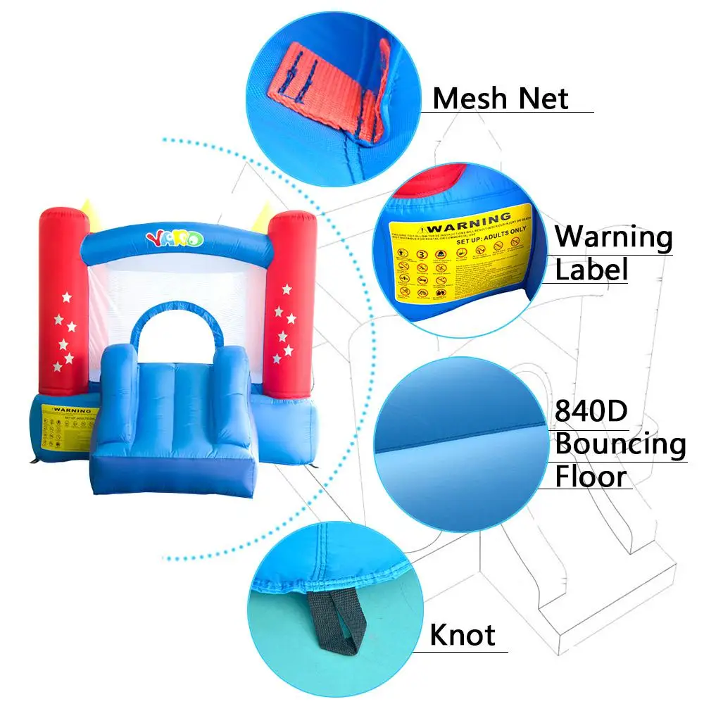 YARD Inflatable Bounce House Home Use Mini Bouncy Castle With Blower Children Playground Jumping Trampoline Kids Birthday Gift