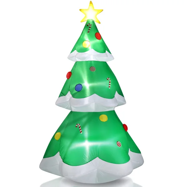 6.9 FT Lighted Christmas Inflatable Decoration, Inflatable Christmas Tree, Blow Up Yard Decorations with Built-in LED Lights