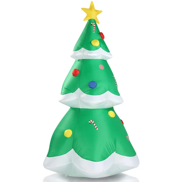 6.9 FT Lighted Christmas Inflatable Decoration, Inflatable Christmas Tree, Blow Up Yard Decorations with Built-in LED Lights