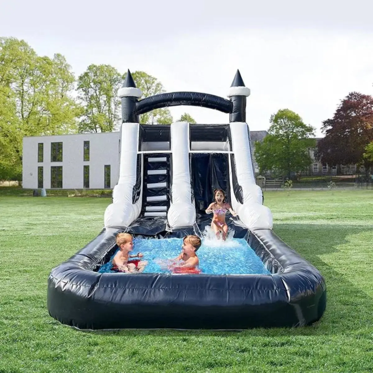 Commercial Grade Inflatable Water Slide with Splash Pool Bouncy Castle for Adults and Kids Includes Blower Customization