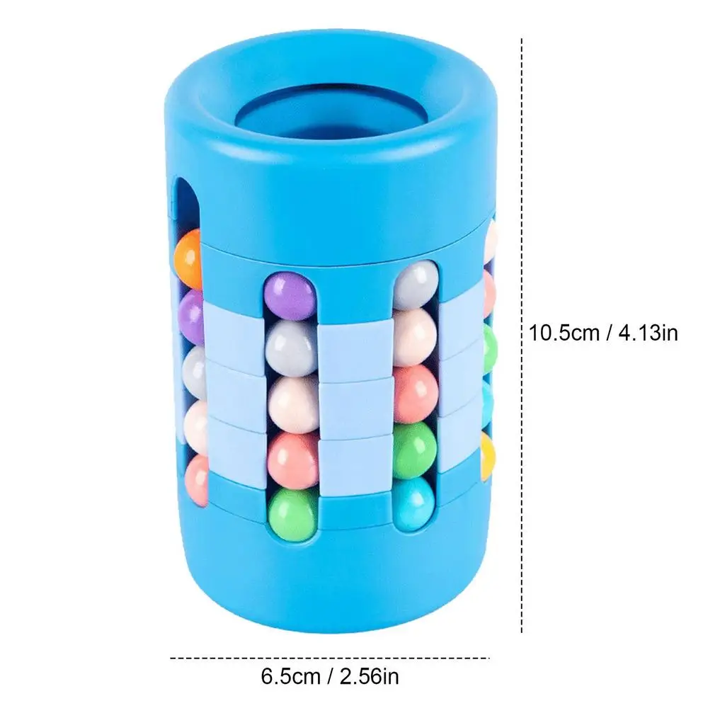 Rotating Magic Beans Cube Creative Pen Holder Kids Adults Stress Relief Spinning Bead Puzzles Children Intelligence Game