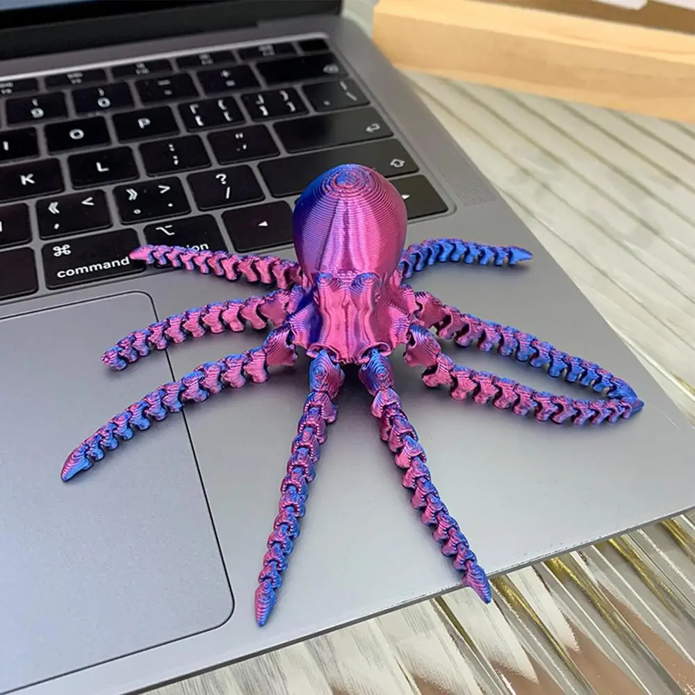 Fidget Toy 3D Printed Funny Fidget Toys For Kids Planet Octopus Stress Relief Toy Decorative Desk Toys For Kids And Adults