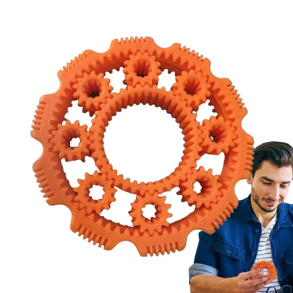 3D Printed Gear Fidget Rotating Gear Anti-stress 3D Printed Fidget Gear Stress Relief Toy Sensory Toy for Kids and Adults